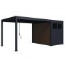 Pavėsinė - pergola su sandėliuku 3x4 ANTHRACITE