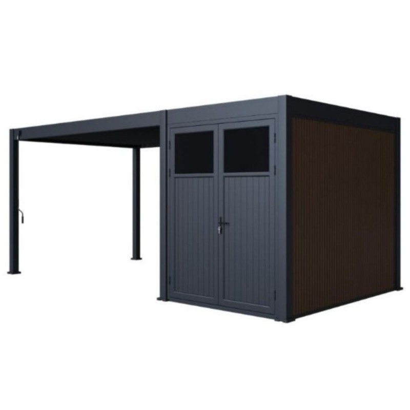 Pavėsinė - pergola su sandėliuku 3x4 ANTHRACITE