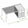 Pavėsinė - pergola su sandėliuku 3x4 ANTHRACITE