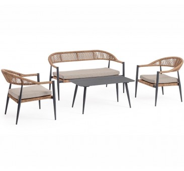Lauko baldų komplektas JANDIA CHARCOAL