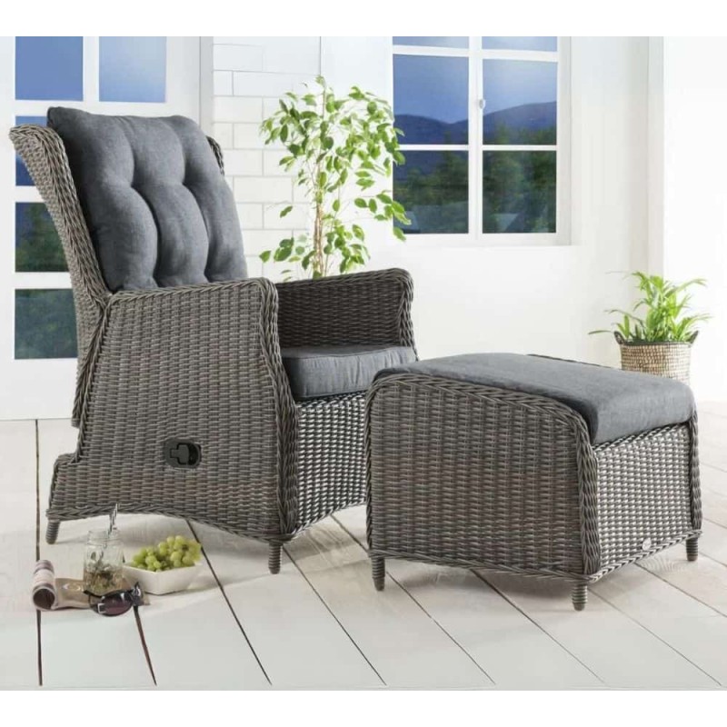 Pufas/suolelis kojoms CAISA VINTAGE GREY