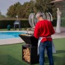 Malkinė kepsninė BBQ TOWER OVENEAT su malkų laikymo vieta