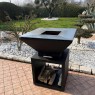 Malkinė kepsninė BBQ TOWER OVENEAT su malkų laikymo vieta
