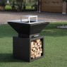 Malkinė kepsninė BBQ TOWER OVENEAT su malkų laikymo vieta