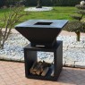 Malkinė kepsninė BBQ TOWER OVENEAT su malkų laikymo vieta