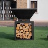 Malkinė kepsninė BBQ TOWER OVENEAT su malkų laikymo vieta