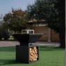 Malkinė kepsninė BBQ TOWER OVENEAT su malkų laikymo vieta