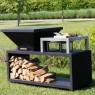 Malkinė kepsninė BBQ COMBO OVENEAT su malkų laikymo vieta