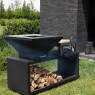 Malkinė kepsninė BBQ COMBO OVENEAT su malkų laikymo vieta
