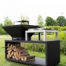 Malkinė kepsninė BBQ COMBO OVENEAT su malkų laikymo vieta