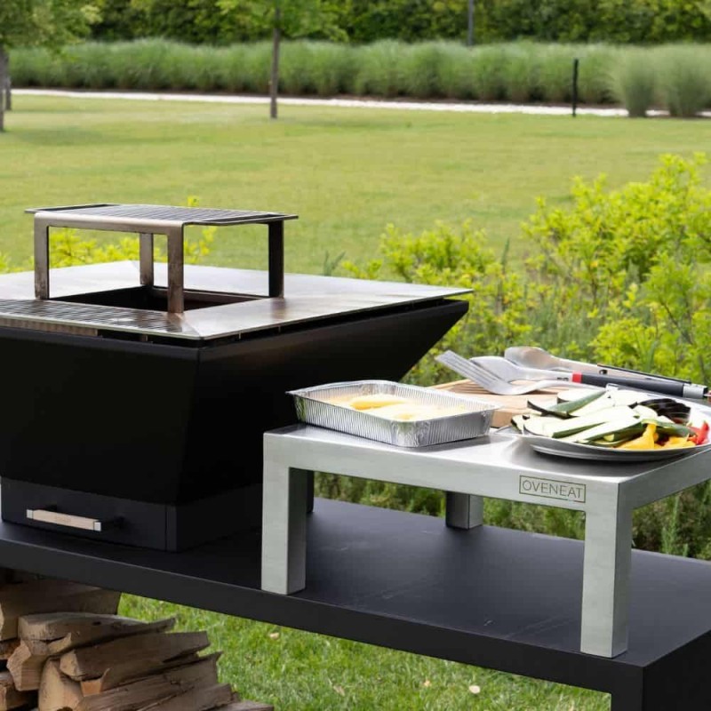 Malkinė kepsninė BBQ COMBO OVENEAT su malkų laikymo vieta