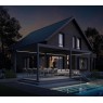 Pavėsinė - pergola PRO DELUXE AUTOMATIC 3,6x7,2m su LED, ANTHRACITE