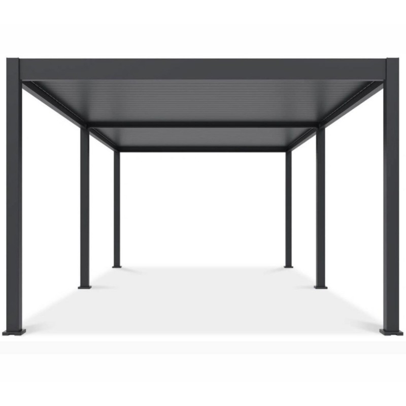 Pavėsinė - pergola PRO DELUXE AUTOMATIC 3,6x7,2m su LED, ANTHRACITE