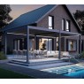 Pavėsinė - pergola PRO DELUXE AUTOMATIC 3,6x7,2m su LED, ANTHRACITE