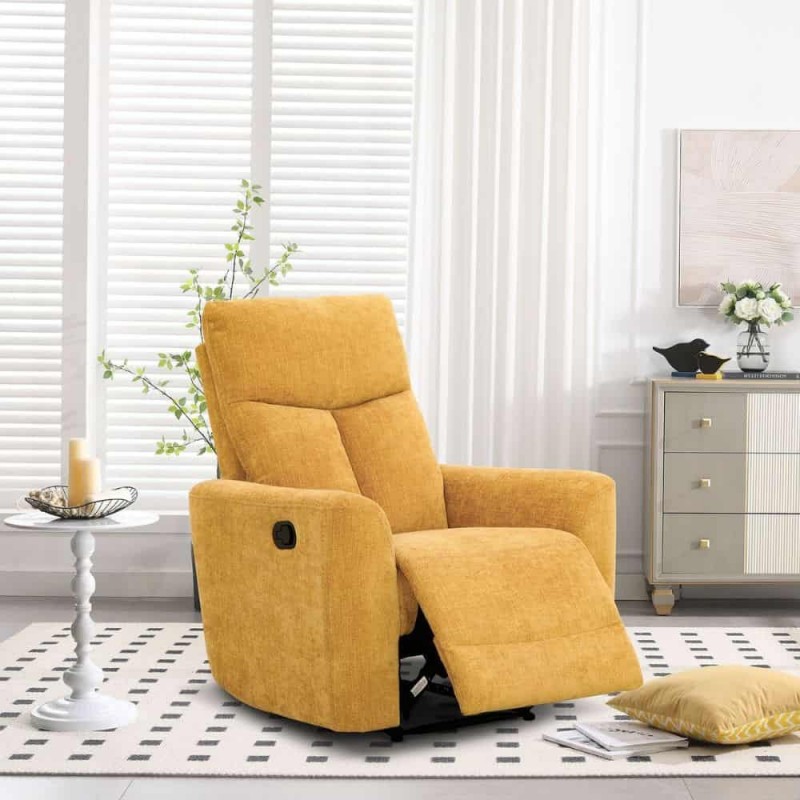 Fotelis - reglaineris GEMMA 89 x 98 x 106 cm geltonas