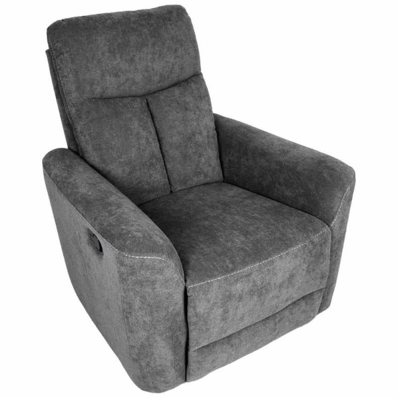 Fotelis - reglaineris GEMMA 89x98x106cm tamsiai pilkas