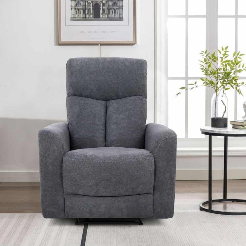 Fotelis - reglaineris GEMMA 89x98x106cm tamsiai pilkas