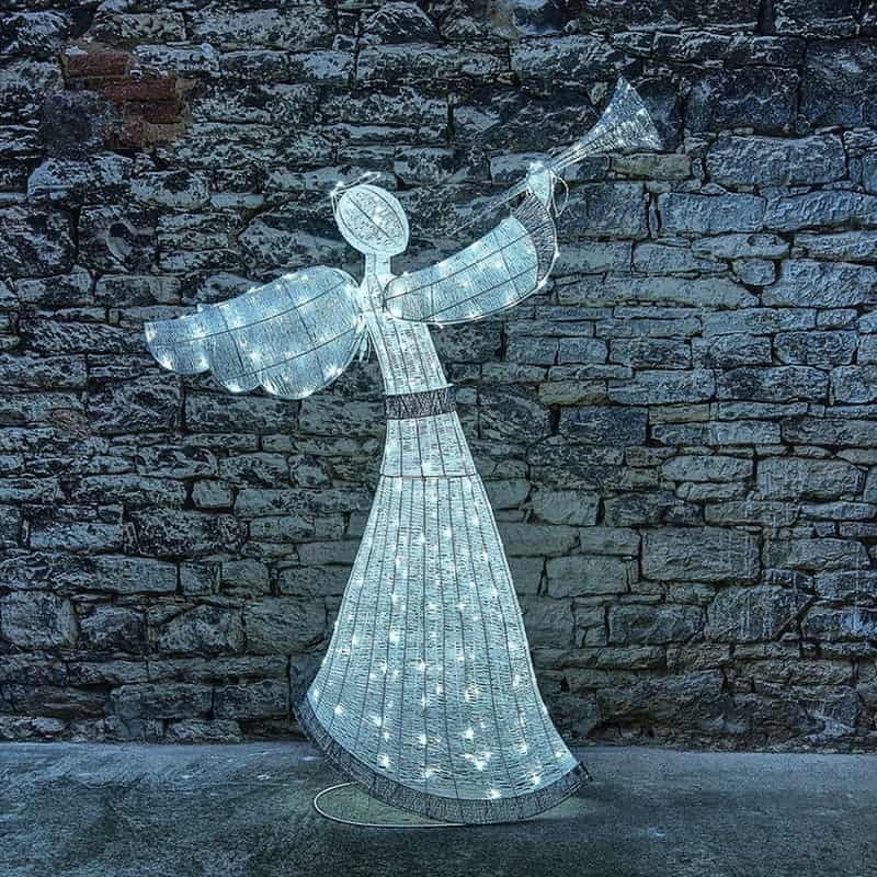 Dekoracija Angelas 2 m šaltai baltos spalvos