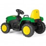 Traktoriukas su pultu PEG PEREGO JOHN DEERE FARM POWER 12V5Ah su priekaba