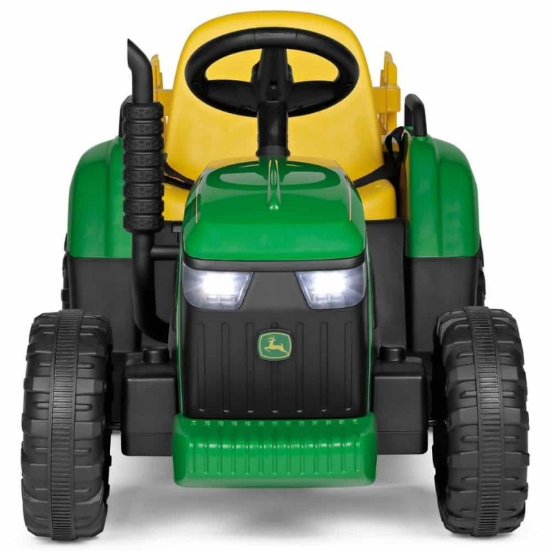 Traktoriukas su pultu PEG PEREGO JOHN DEERE FARM POWER 12V5Ah su priekaba