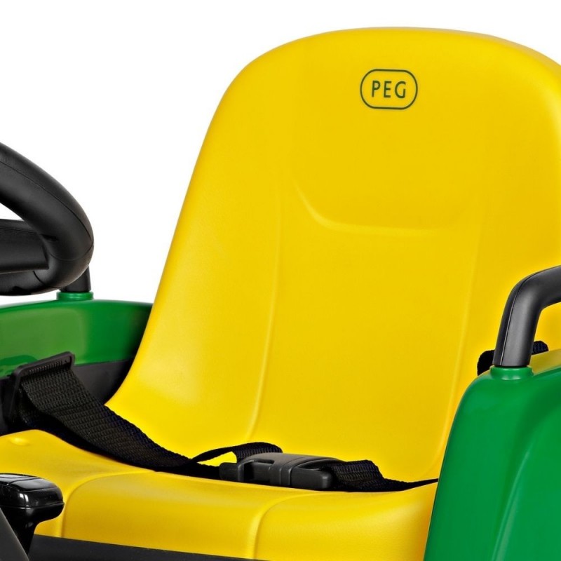 Traktoriukas su pultu PEG PEREGO JOHN DEERE FARM POWER 12V5Ah su priekaba