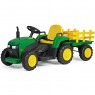 Traktoriukas su pultu PEG PEREGO JOHN DEERE FARM POWER 12V5Ah su priekaba