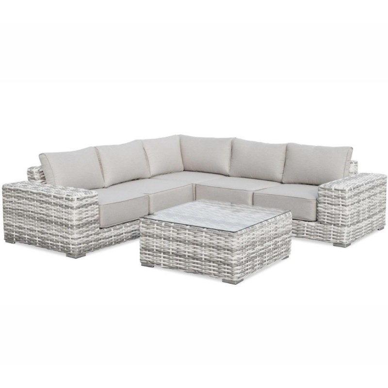 Kampinis lauko baldų komplektas VERA LIGHT GREY