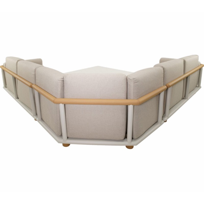 Lauko baldų komplektas MEZIO kampinė sofa ir du staliukai