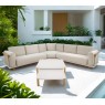 Lauko baldų komplektas MEZIO kampinė sofa ir du staliukai