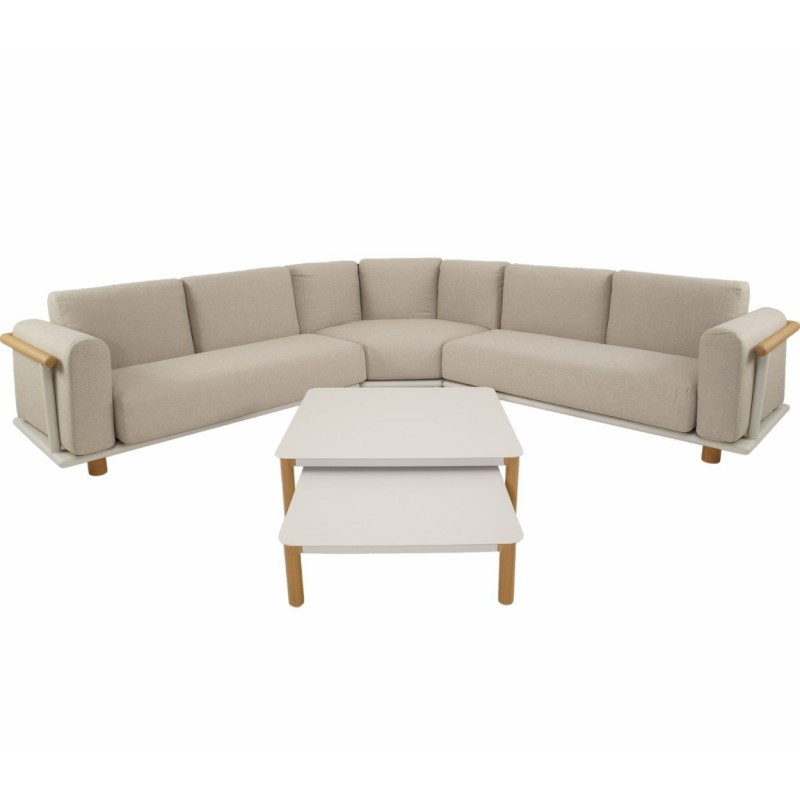 Lauko baldų komplektas MEZIO kampinė sofa ir du staliukai