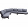 Lauko baldų komplektas DURBAN kampinė sofa ir du staliukai