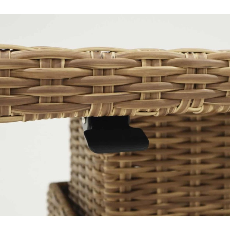 Lauko baldų komplektas su reguliuojamo aukščio stalu DELI BEIGE