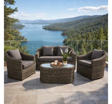 Pinti lauko baldai MODENA SILK GREY/MELANGE