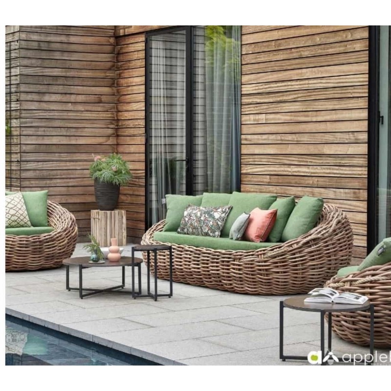 Lauko poilsio komplektas COCOON APPLEBEE sofa, du foteliai ir trys staliukai
