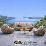 Lauko poilsio komplektas COCOON APPLEBEE sofa, du foteliai ir trys staliukai