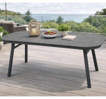 Lauko stalas SAN MARINO GREY ovalus 180x90x74cm