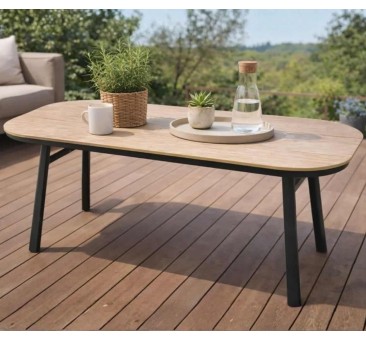 Lauko stalas SAN MARINO TAUPE ovalus 180x90x74cm