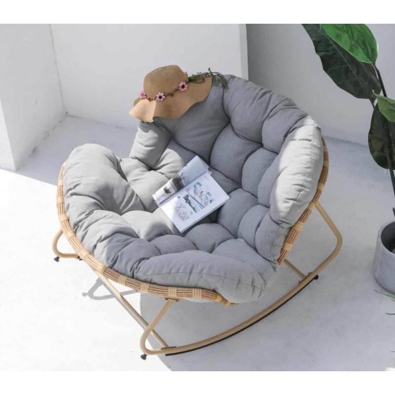 Lauko fotelis iš technoratano PALERMO BEIGE/LIGHT GREY