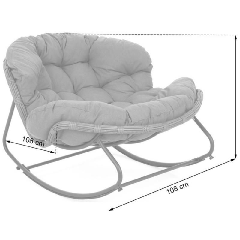 Lauko fotelis iš technoratano PALERMO BEIGE/LIGHT GREY