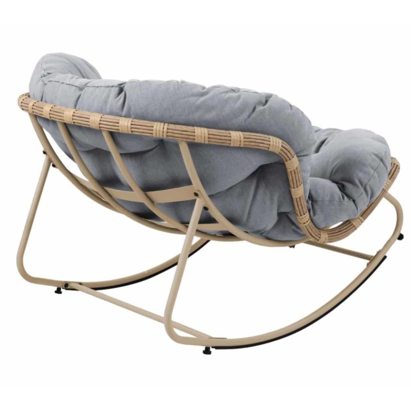 Lauko fotelis iš technoratano PALERMO BEIGE/LIGHT GREY