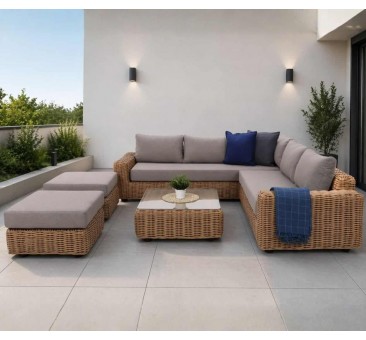 Kampinis lauko baldų komplektas UMBRIO BEIGE