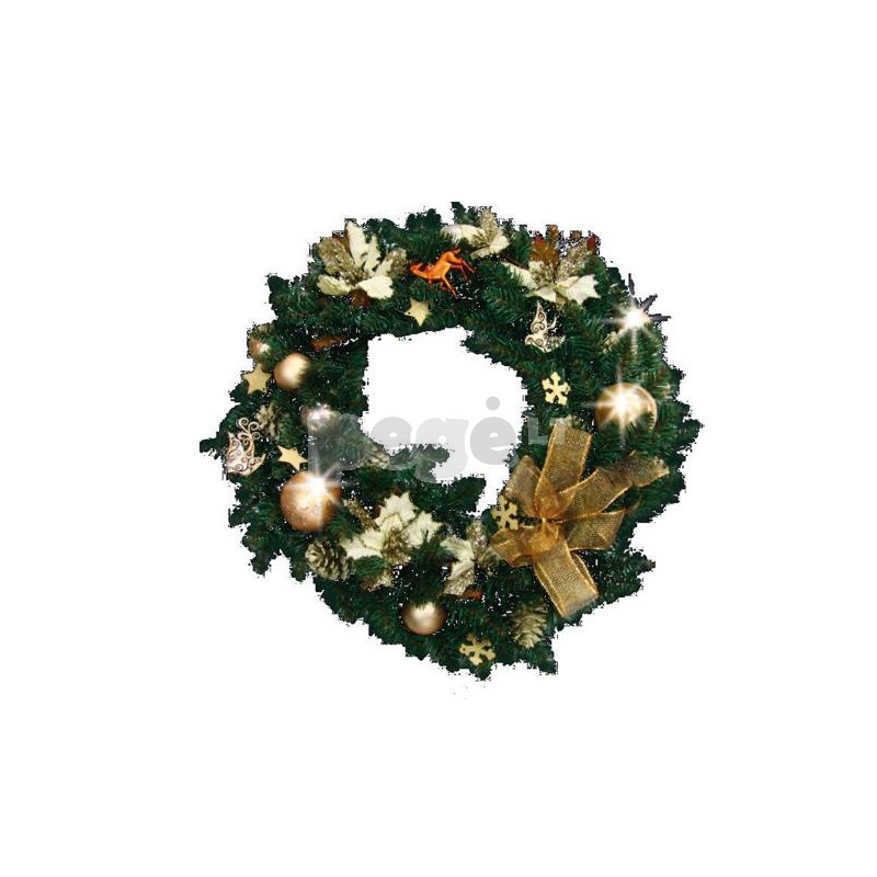 Kalėdinis vainikas su dekoracijomis EMA, 60 cm